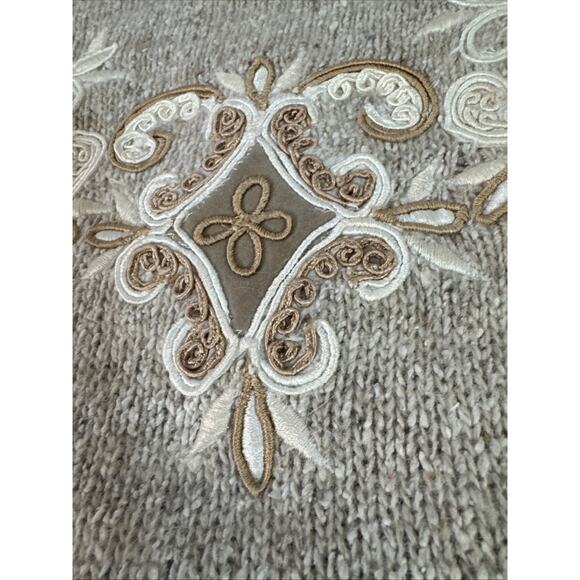 Vintage 1991 Sz L Silk Angora Blend With Shoulder Pads Rare Art To Wear Boho - Picture 12 of 16